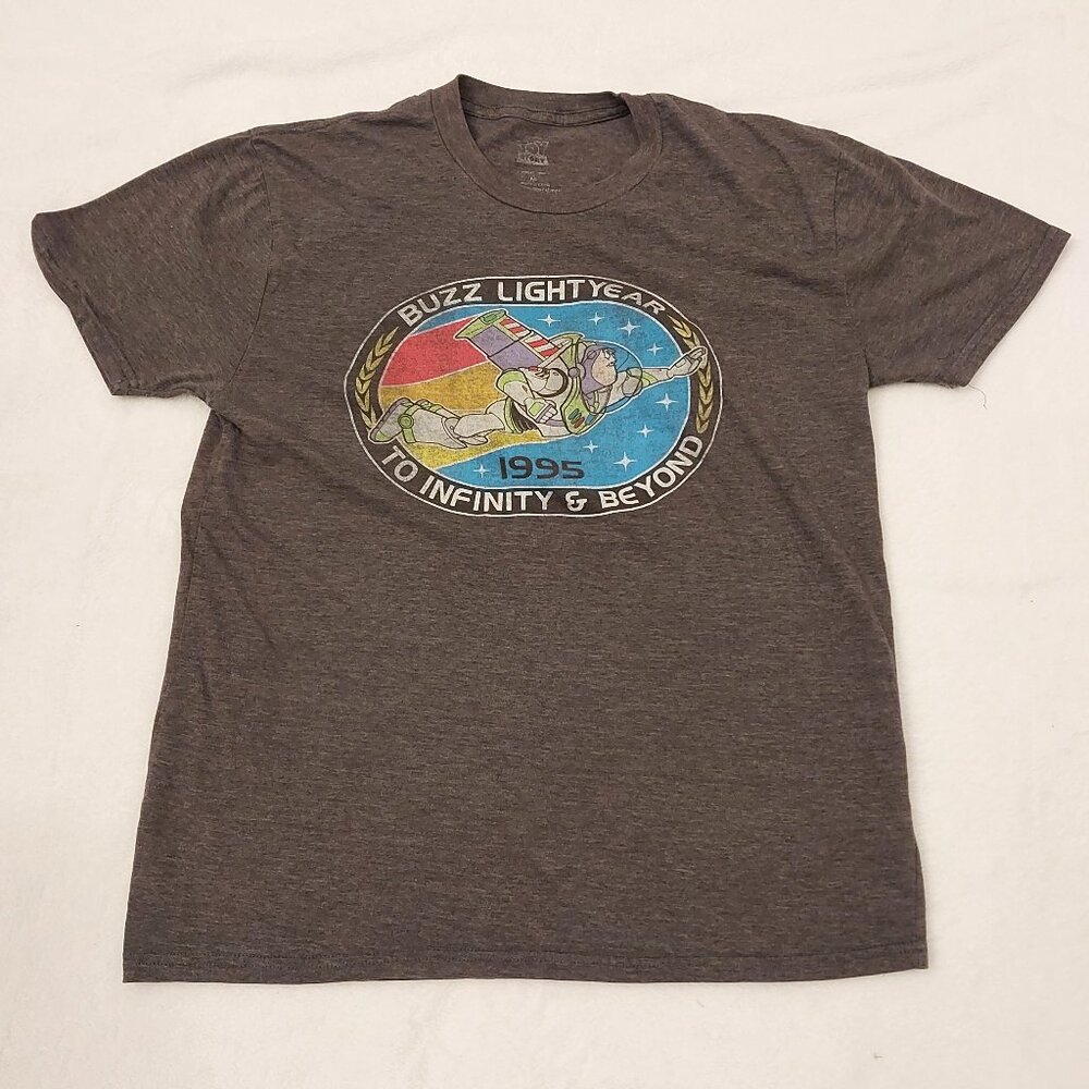 Toy Story Buzz Lightyear "To Infinity and Beyond" T-Shirt | 1995 Design | Size M
